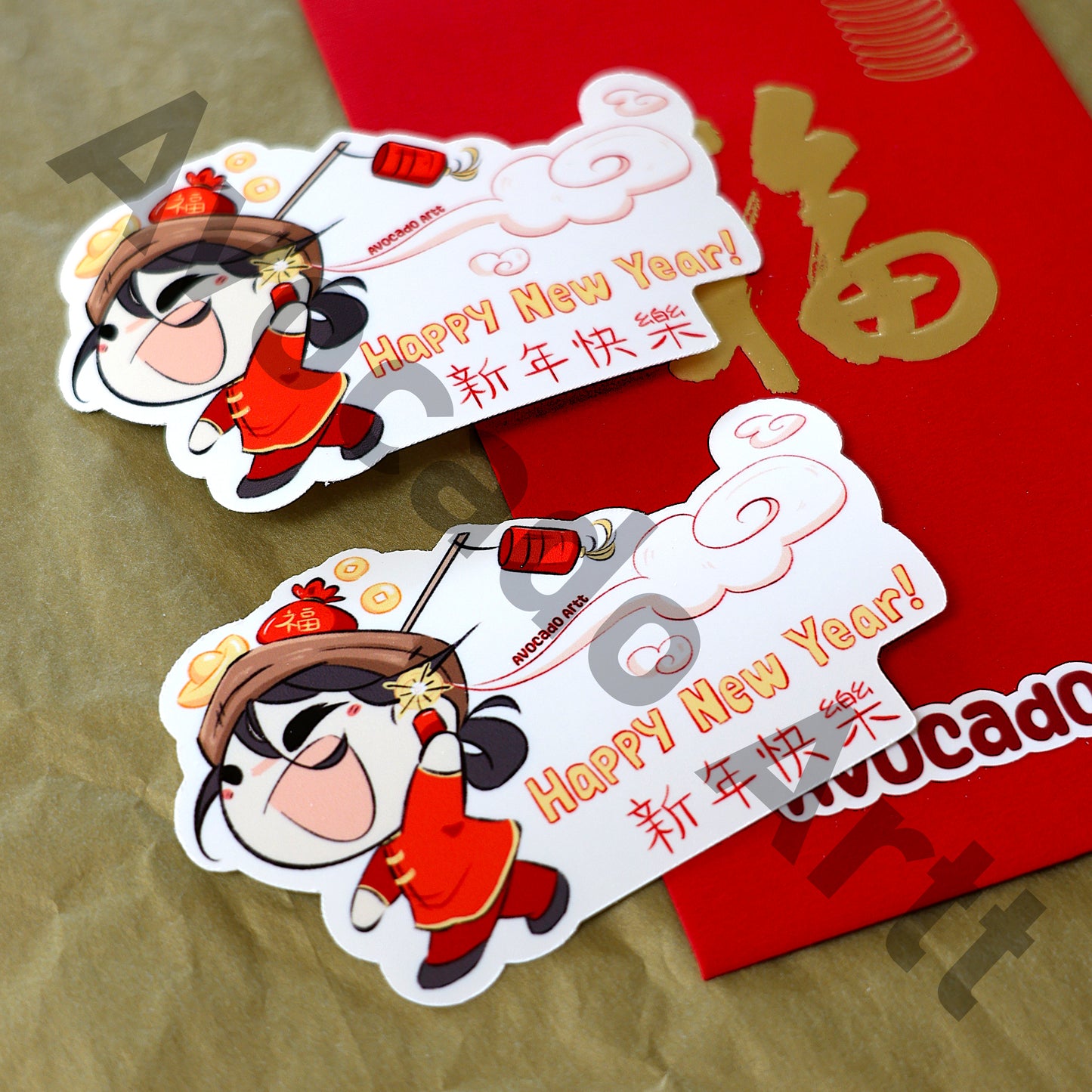 Lunar New Year Sticker Set โ Red Envelope, Lucky Oranges & Festive Decorations | CNY 2025 Stickers