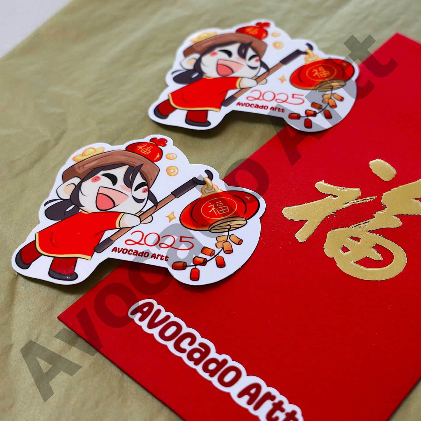 Lunar New Year Sticker Set โ Red Envelope, Lucky Oranges & Festive Decorations | CNY 2025 Stickers