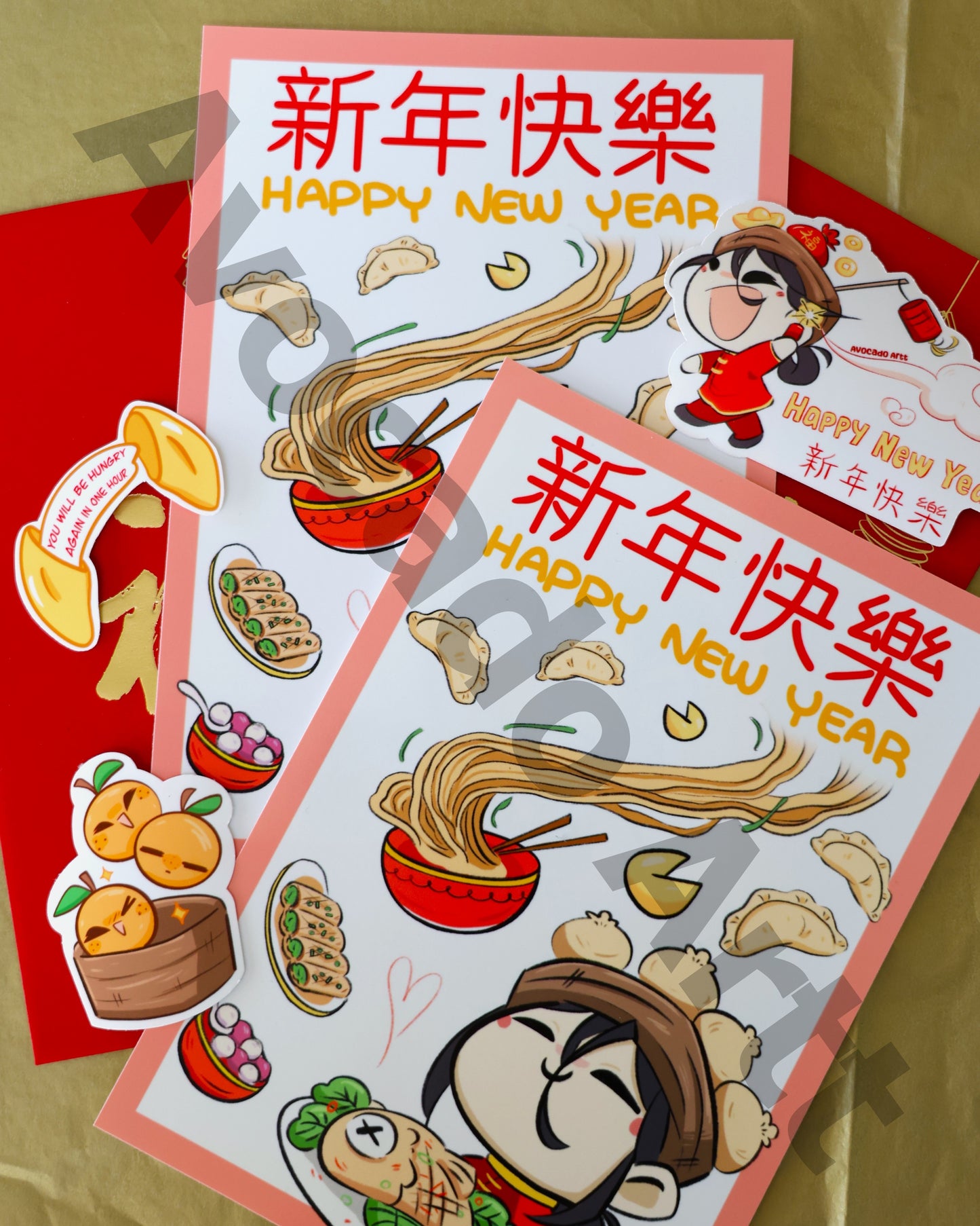 Lunar New Year Sticker Set – Red Envelope, Lucky Oranges & Festive Decorations | CNY 2025 Stickers