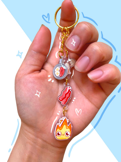 Howl's Moving Castle Calcifer Keychain