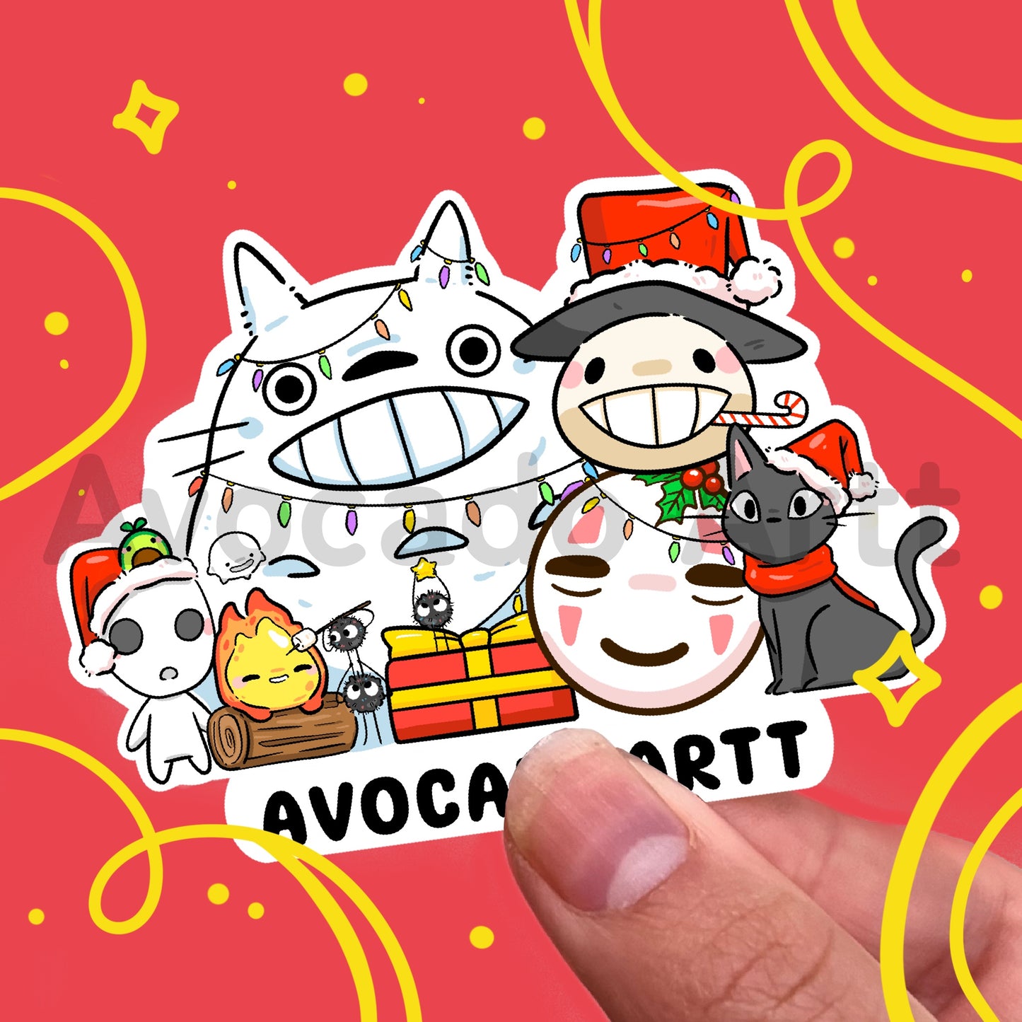 Studio Ghibli Christmas Family Sticker