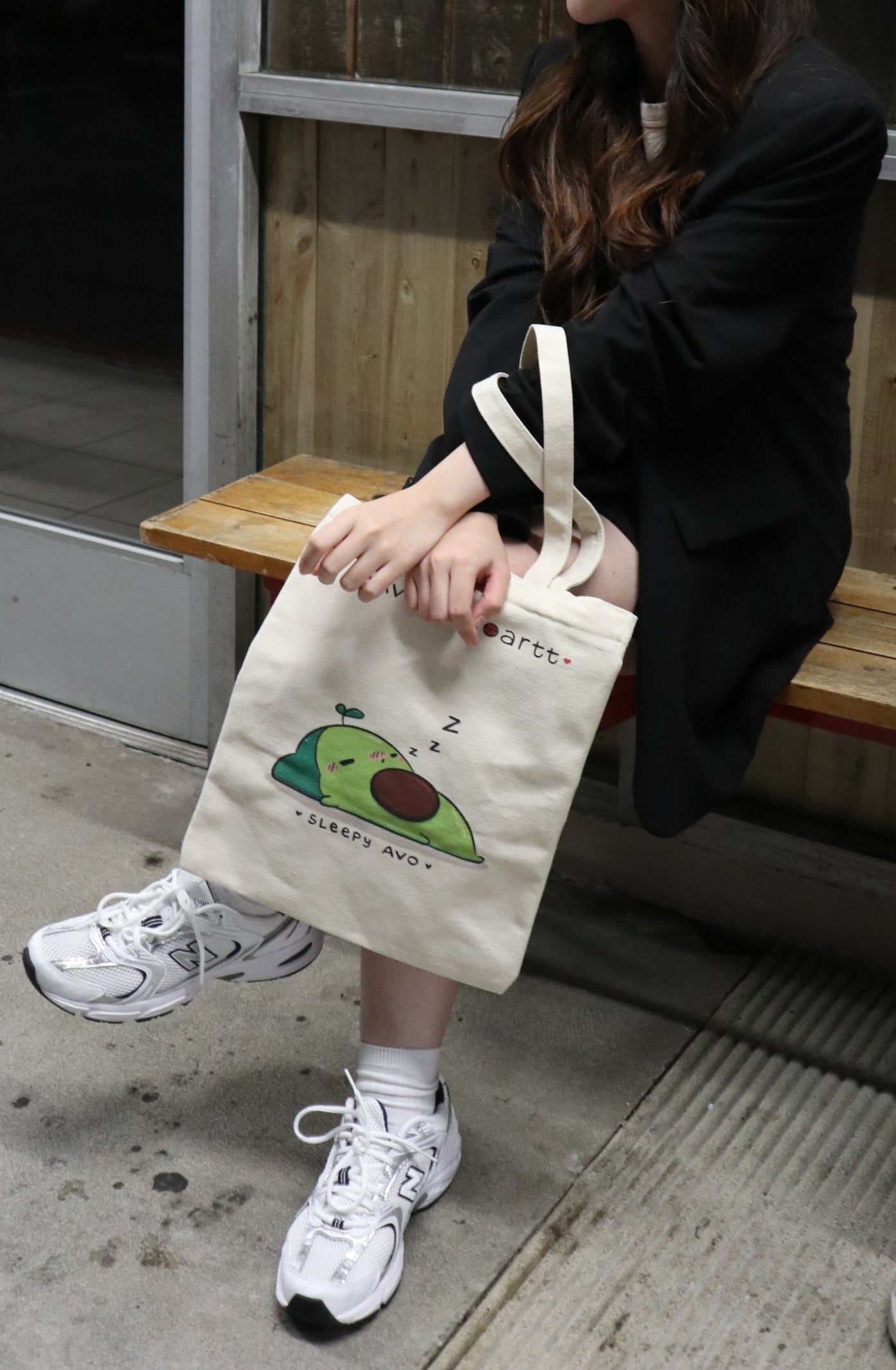 Hungry Avocado Cotton Canvas Tote Bag