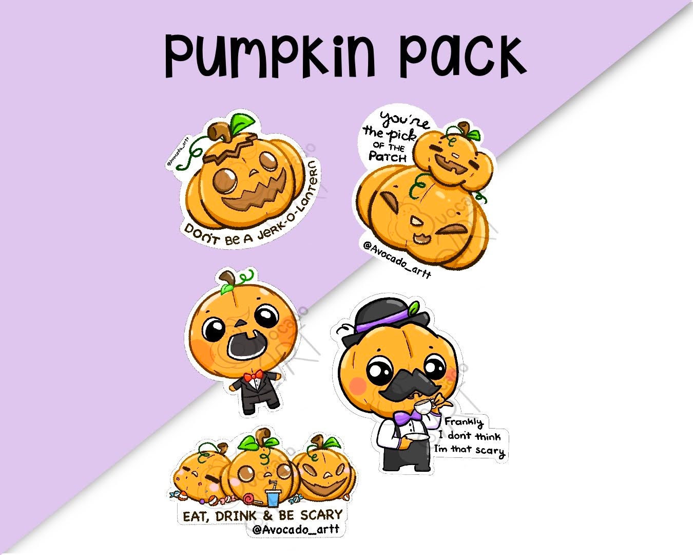 Halloween Pumpkin Sticker Pack