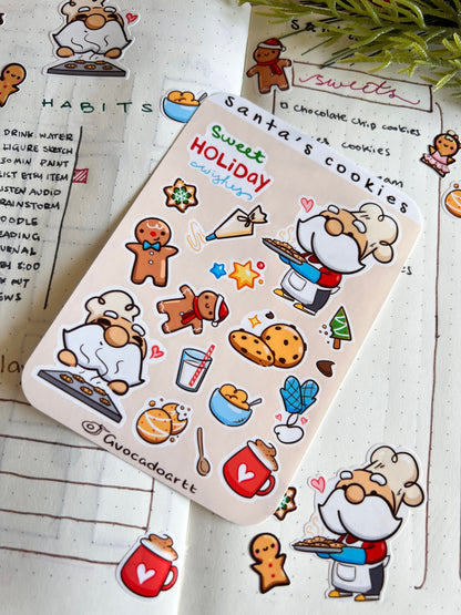 Santa Cookies Sticker Sheet