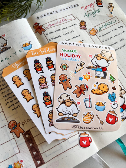 Santa Cookies Sticker Sheet