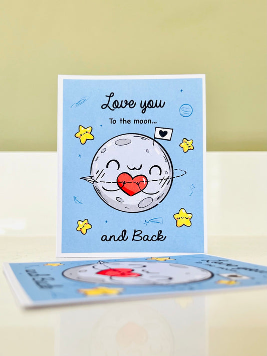 "Love You to the Moon and Back" Card