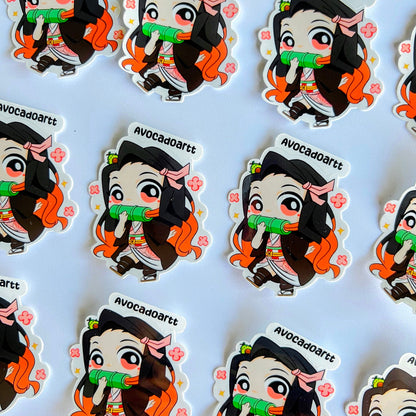 Nezuko Demon Slayer sticker