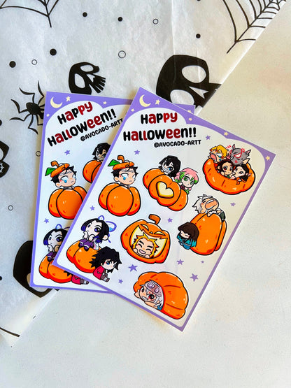 Demon Slayer Halloween sticker sheet