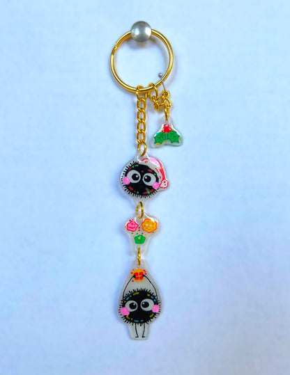 Soot Sprite Christmas Keychain